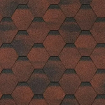 Гибкая черепица Shinglas Соната красный